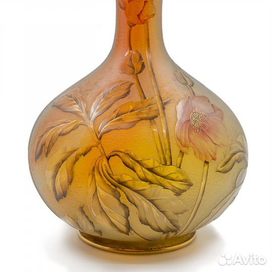 Антикварная ваза с золотой росписью Франция 1890г