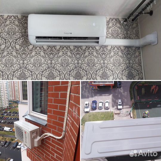 Монтаж кондиционеров закладка трассы