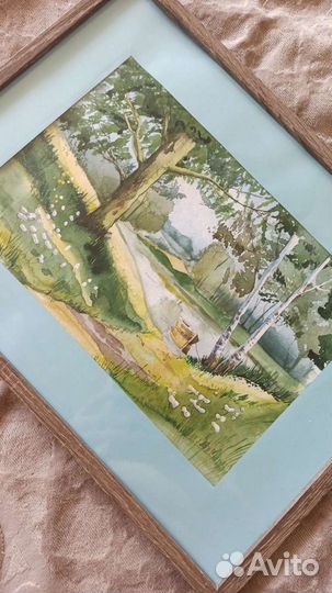 Акварельный этюд в раме