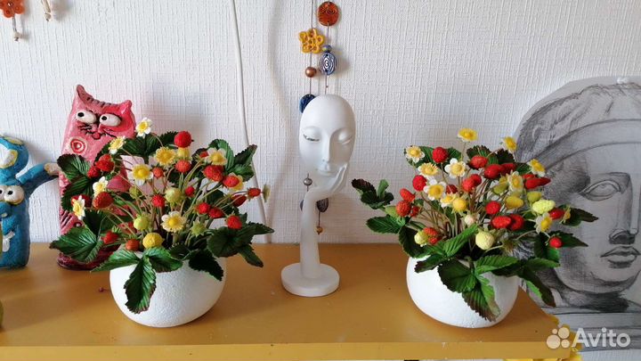 Земляника холодный фарфор