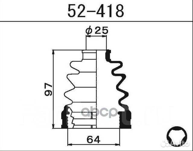 Пыльник внутр ШРУСа (d23 D64 H97) Mazda 5241