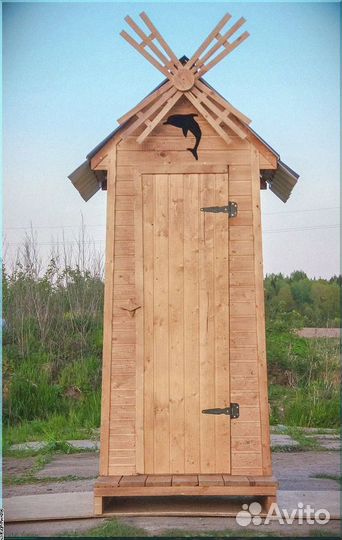 Уличный туалет деревянный Ш323