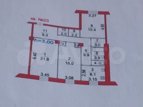 3-к. квартира, 96,1 м², 3/5 эт.