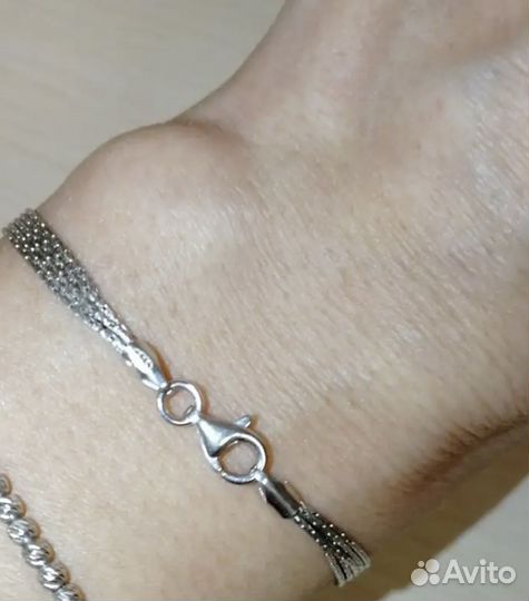 Серебряный браслет 17,5