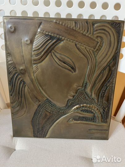Панно медное чеканка