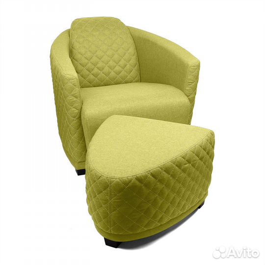 Пуф Tokio, рогожка зелёный