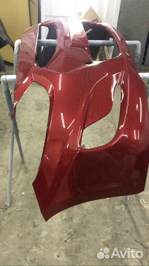 Бампер передний Хендай Солярис 10-14 красный