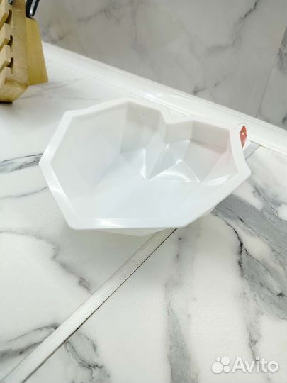 Форма сердце для десертов силикон