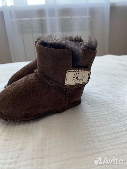 Ботинки натуральные для новорожденных