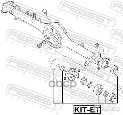 Подшипник задней полуоси комплект KIT-ET Febest