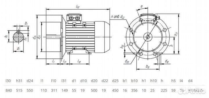 Электродвигатель 5аи 225 М2 (55кВт / 3000об)