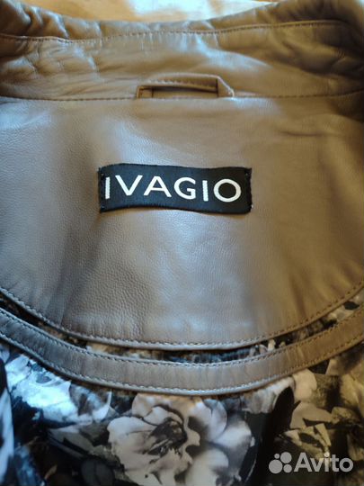 Кожаный женский пиджак Ivagio