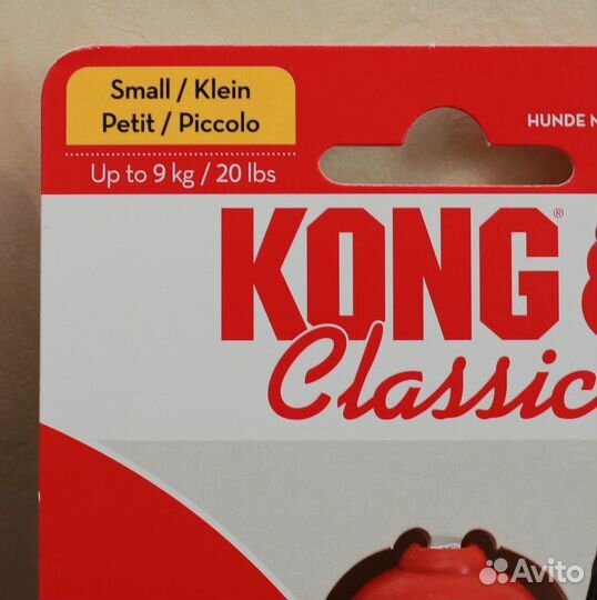 Kong Classic красный M, L игрушка для собак