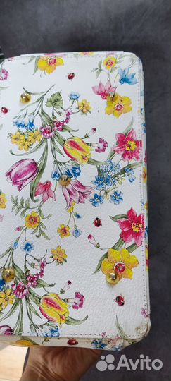 Сумка белая кожаная Италия