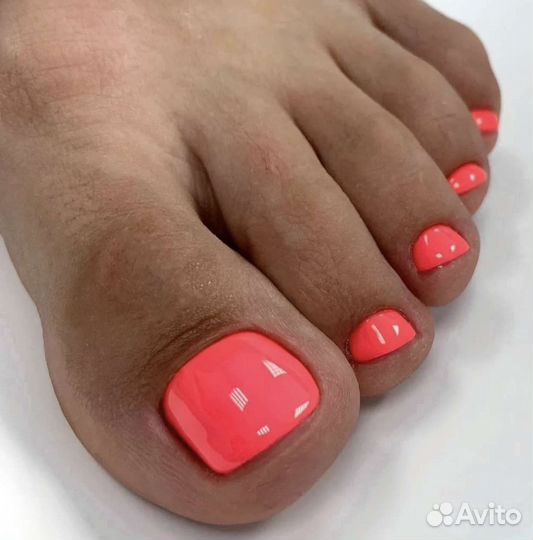 Педикюр с покрытием гель лака