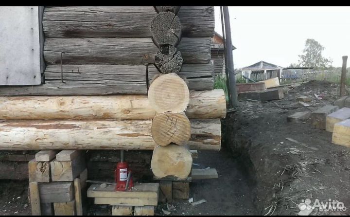 Поднятие домов, замена венцов