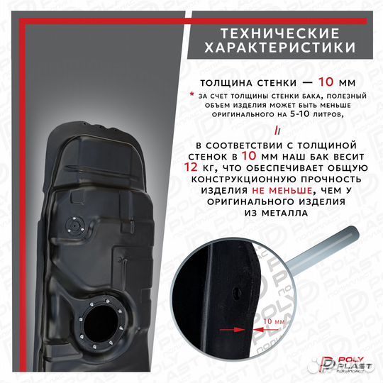 Топливный бак Ssang Yong Kyron 2005-2012 дизель