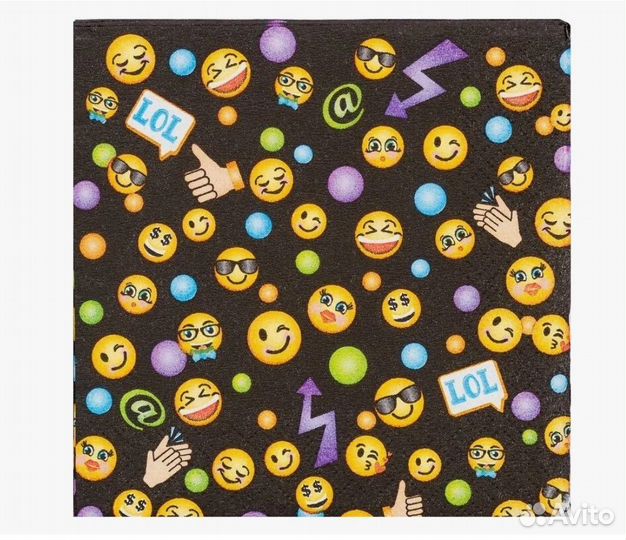 Салфетка Эмоции Смайлик 25см1502-2522