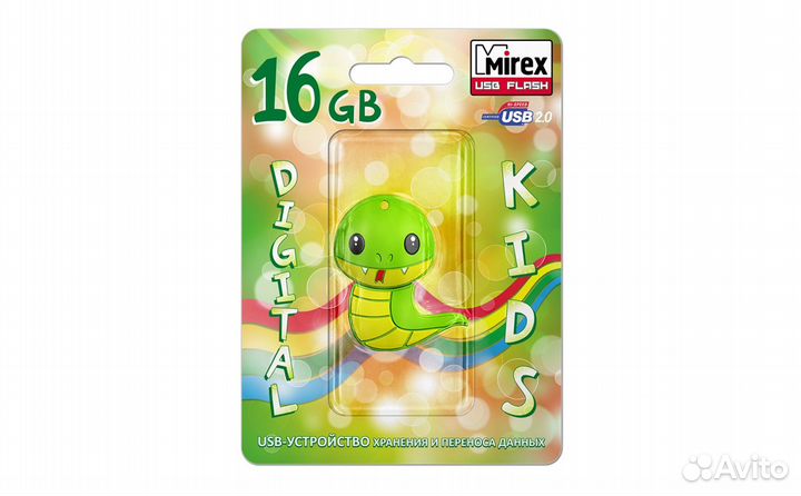 Флешка Mirex Snake Green 16GB 2.0