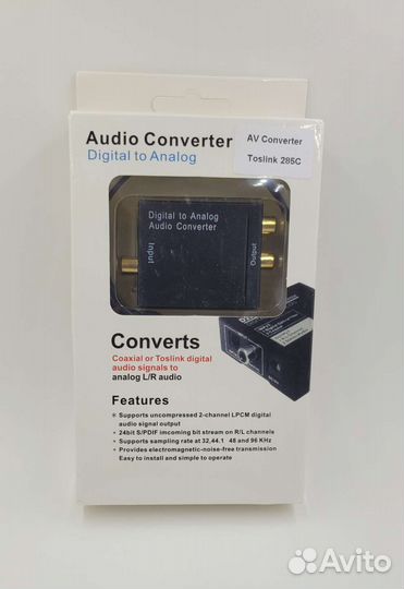 Аудио конвертор для телевизора Оптика на 2 RCA