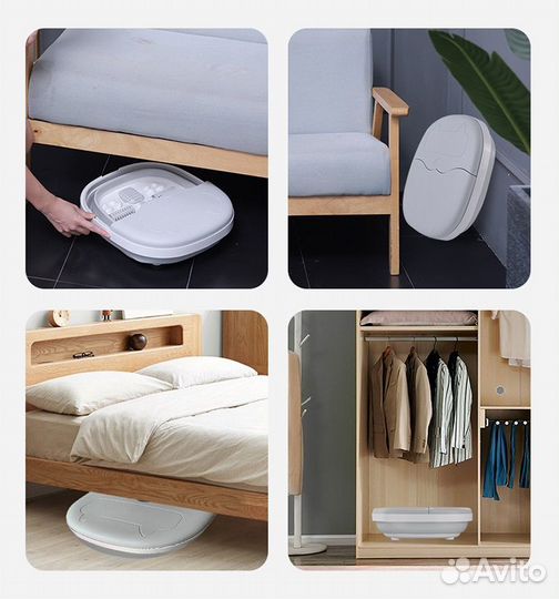 Массажная ванночка для ног с подогревом, складное