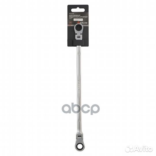 Ключ накидной трещоточный шарнирный 10х11 пласт