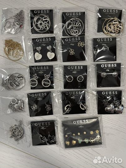Серьги,браслеты, подвески с цепью guess