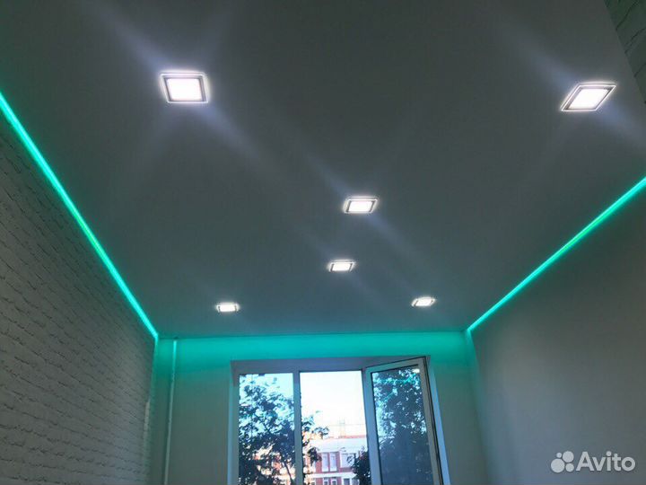 Натяжные потолки «loft»