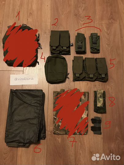 Подсумки, снаряжение, минимап