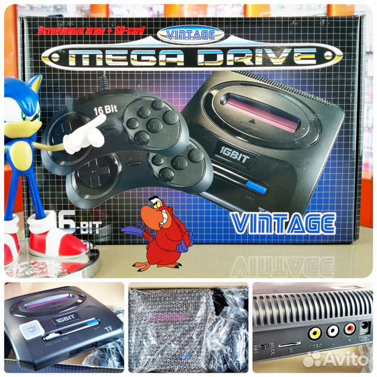 Sega (ntsc) Mega Drive Vintage SD + 466 игр. Новый
