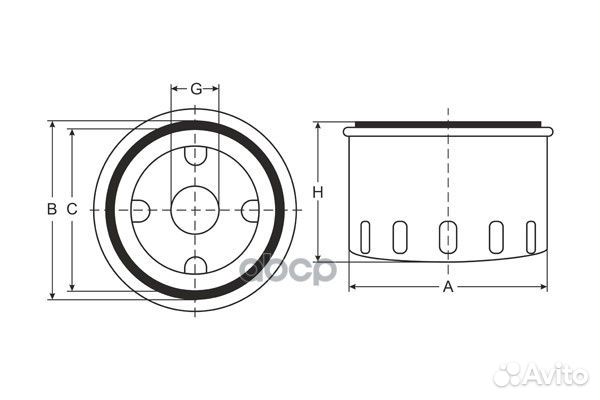 Фильтр масляный opel astra G/H/vectra C 98- 1.4