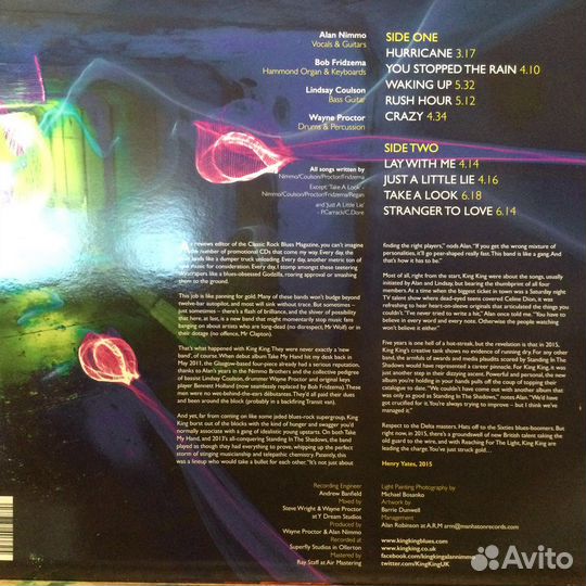 King King-Reaching For The Light, 2015,автографы