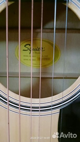 Акустическая гитара fender squier SA-105