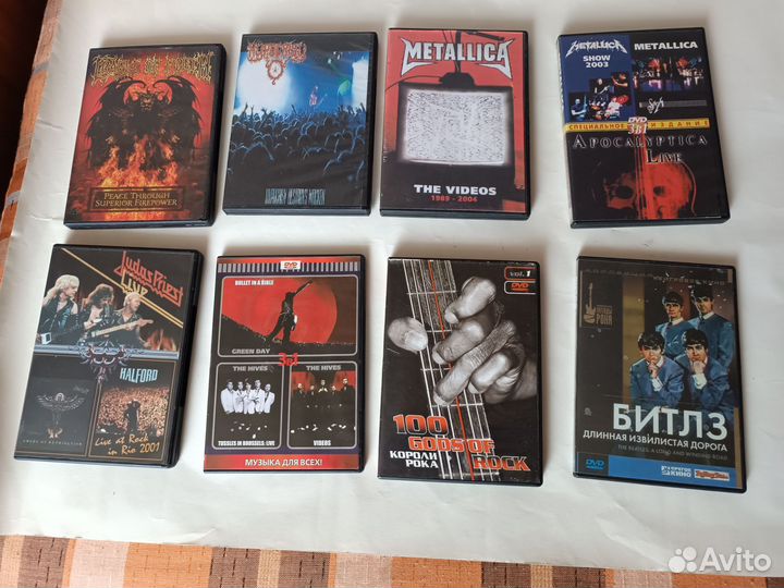 Металл и рок группы на DVD