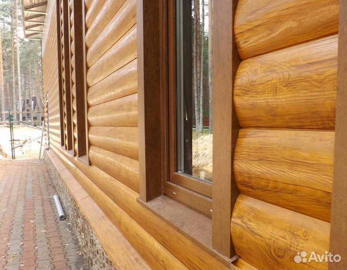 Сайдинг металлический Бревно Рубленное 4д