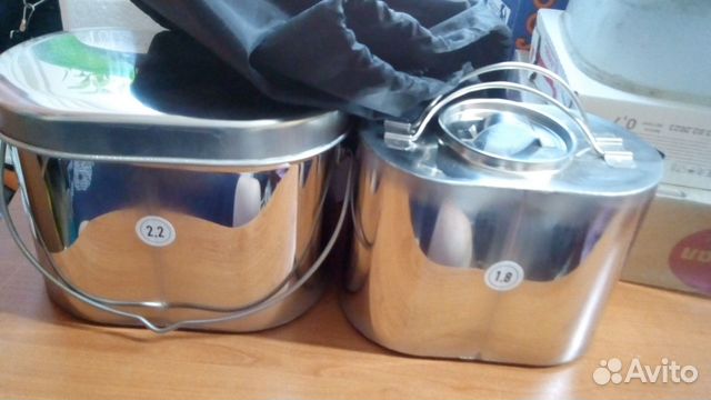 Котелок+Чайник (2,2+1,8л) Набор в Чехле.Нерж