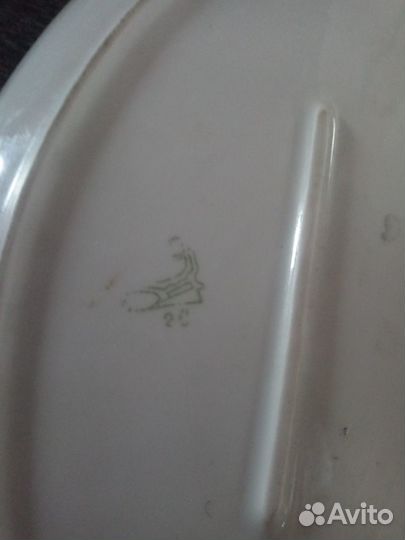 Блюдо овальное богдановичский фарфоровый завод