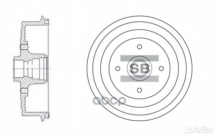 Барабан тормозной SD3036 Sangsin brake