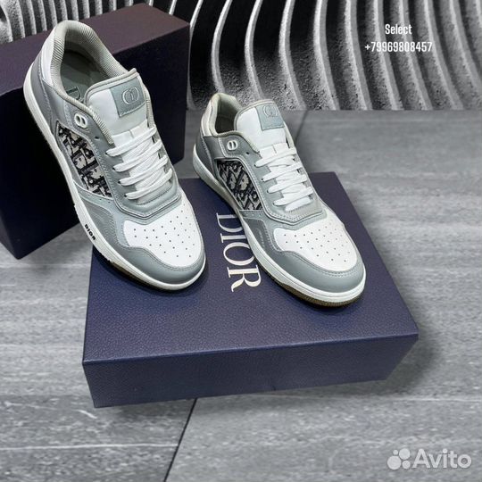 Кроссовки Dior Gray and White Smooth Calfskin