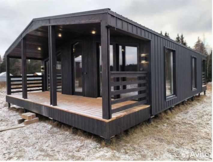 Каркасный теплый дом с доставкой 60 м кв, арт. ао-3568