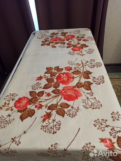 Скатерть жаккардовая, льняная СССР