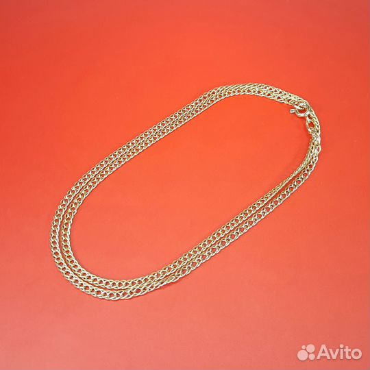 Цепочка серебро 925 проба позолота