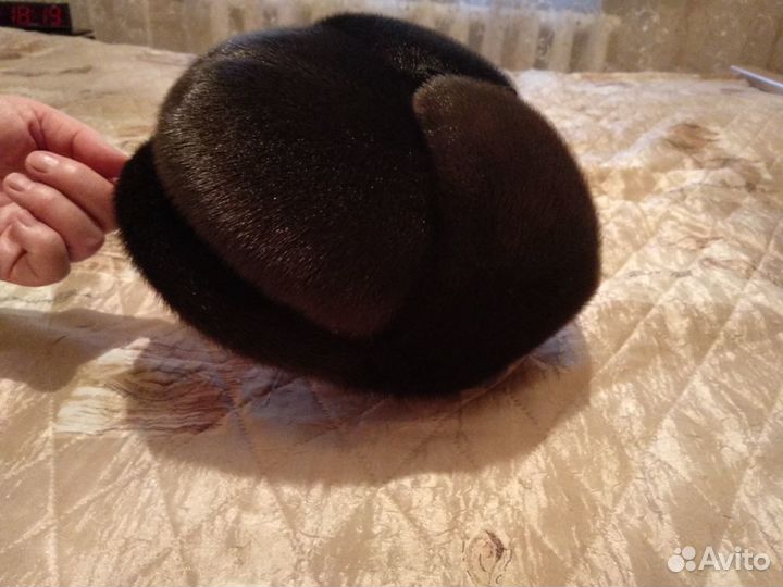 Мужская шапка мех нерпы 56-58 размер