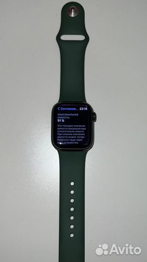 Часы apple watch 7 41 mm зеленые