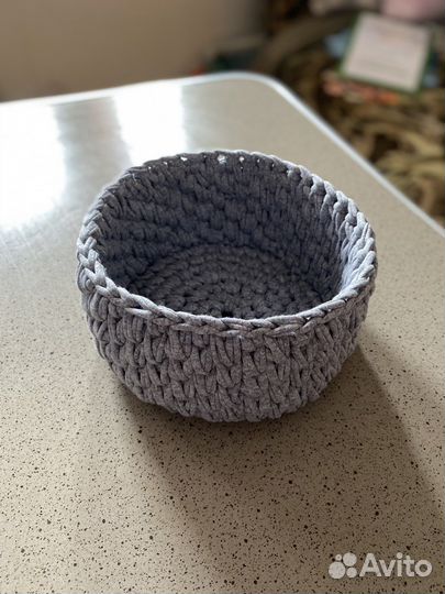 Вязанные корзинки
