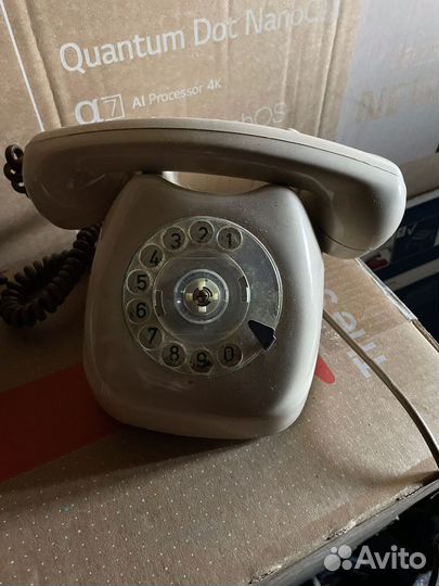 Старый телефон дисковый СССР