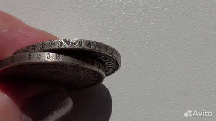 Серебряные монеты 5 марок 1935 год