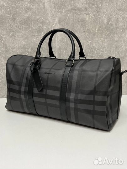 Сумка мужская дорожная burberry кожа люкс