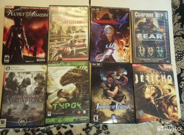 Старые DVD игры (7 шт.)