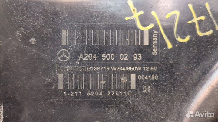 Вентилятор радиатора Mercedes E W212, 2010